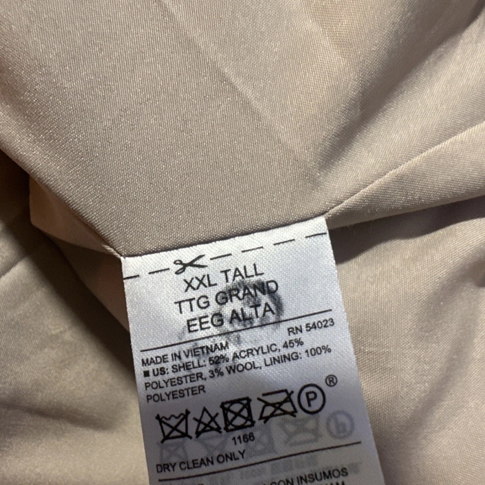 NEW Old Navy Women's Beige Long Dress Coat Size 2XL  Tall Button Up Pockets - Picture 13 of 13